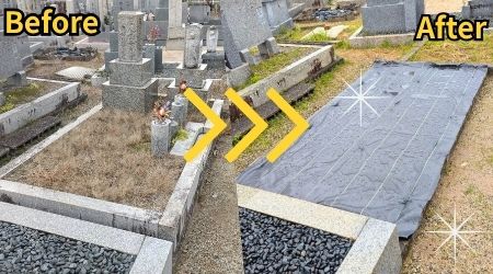 墓じまいbefore after